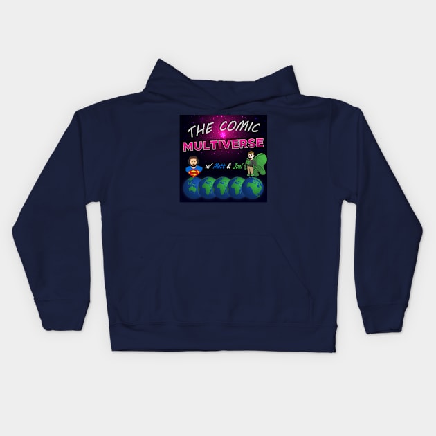 Comic Multiverse Podcast Shirt V2 Kids Hoodie by CapedJoel